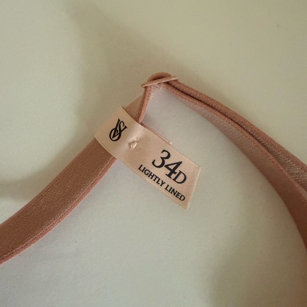 New with TAGS! Victoria's Secret Rosy Blush Shimmery T-Shirt Bra (New) - Picture 4 of 11